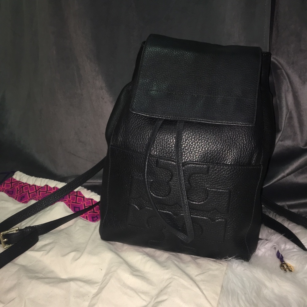 Tory Burch Bombe-T Flap Leather Backpack